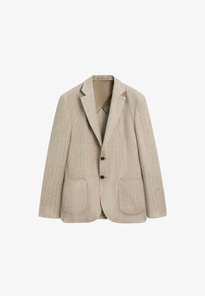Massimo Dutti, HERRINGBONE STRIPE BLAZER - Sakko - beige