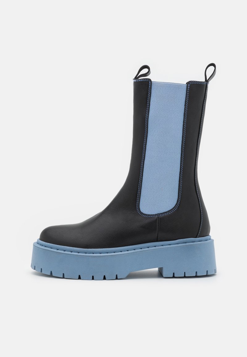 Bianco BIADEB LONG BOOT - ankle boots - black/light blue/black Zalando.de