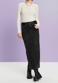 Esprit Jupe en jean - black