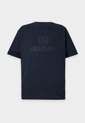 Jack & Jones, JORFREDERIKSBERG MONOGRAM TEE - T-Shirt print - sky captain