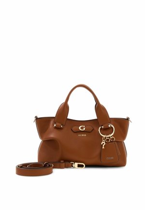 Guess, SUZY MINI 3 COMPARTMENT SATCHEL - Handtasche - cognac