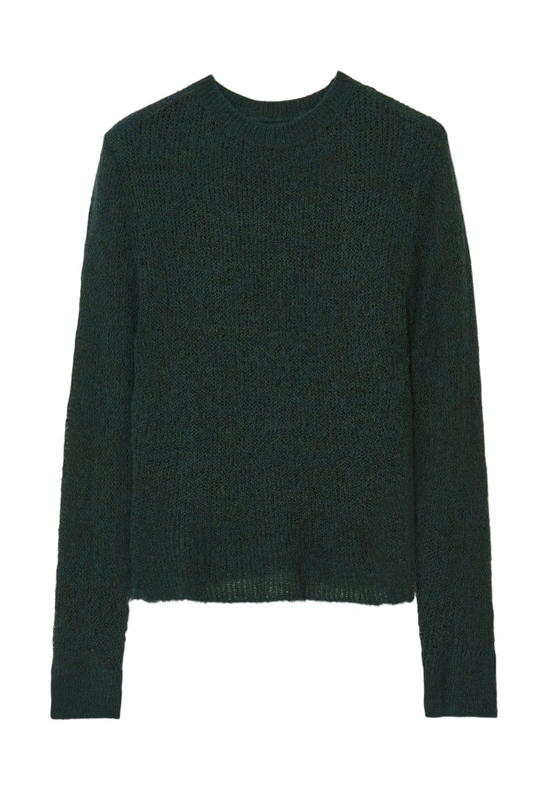 Saloogoe Maglione Girocollo Donna Leggero A Cavo - Manica Corta - Moda 2023 - Verde Scuro - Taglia M