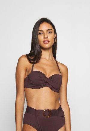 WIRE BANDEAU - Bikinitopp - brown