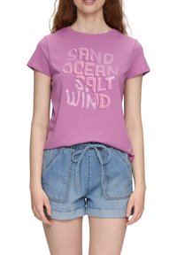 QS MIT FRONT - T-Shirt print - lavendel