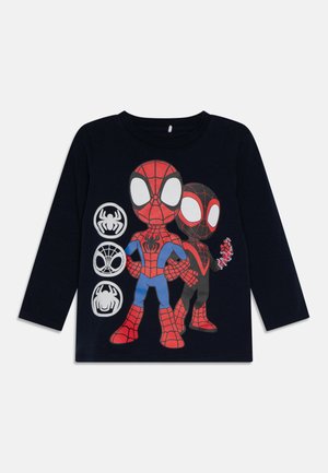 NMMOVEI SPIDEY BOX UNISEX - Long sleeved top - dark sapphire