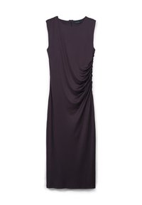 LUNGO CON ARRICCIO - Maxikleid - marrone scuro