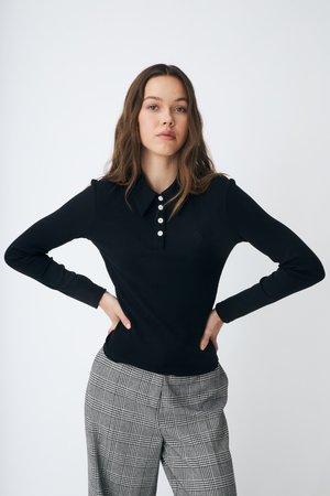 IVONE BLOUSE - Pólóing - black