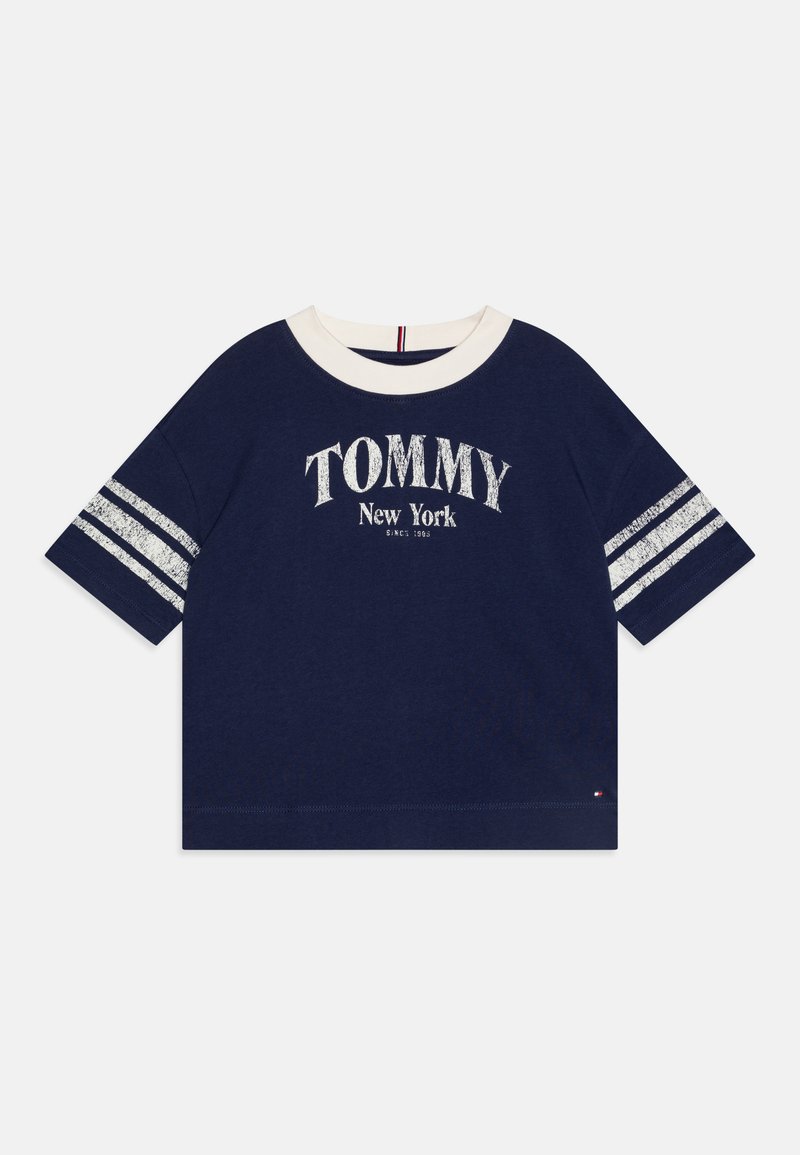Tommy Hilfiger T-shirt z nadrukiem granatowy
