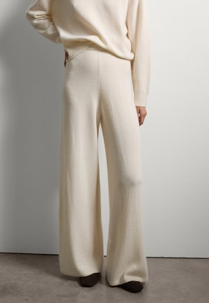 WITH ELASTIC WAIST - Pantalones - light beige
