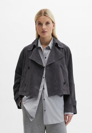 LAPEL COLLAR DOUBLE BREASTED - Blazer - blue graphite