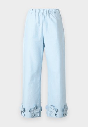 FLORAL SHIRTING ELASTICATED LONG PANTS - Pantalon classique - brunnera blue