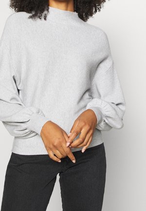 Strickpullover - mottled light grey