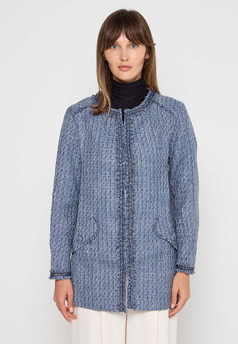 dreimaster Halflange jas gemêleerd donkerblauw