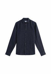 Unselected, navy pinstripe