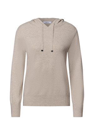 Cecil, SOLID-COLOURED HOODED SWEATER - Sweat à capuche - coffee beige melange