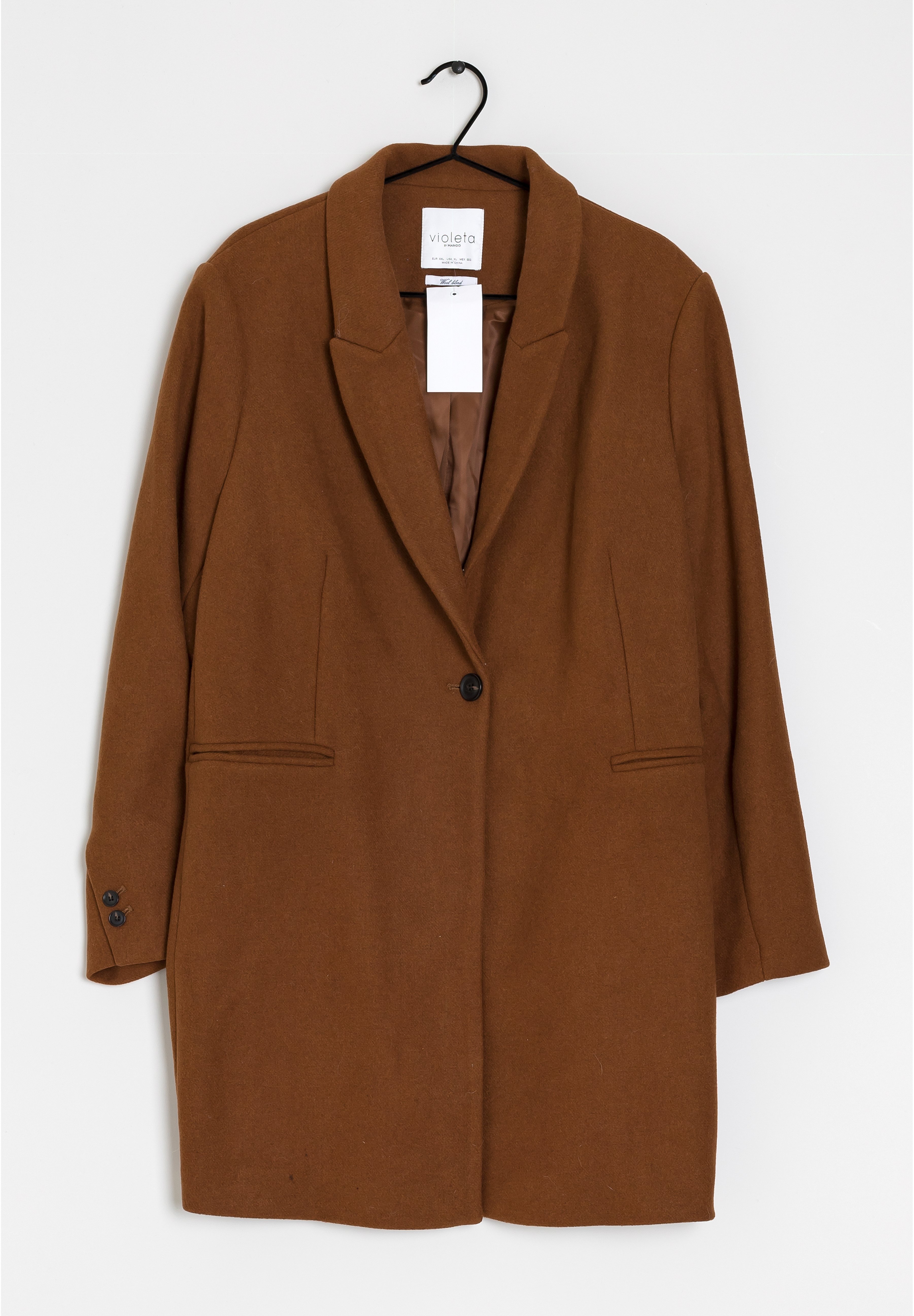Violeta by Mango Halflange jas - brown/bruin - (Pre-owned) - Zalando.nl