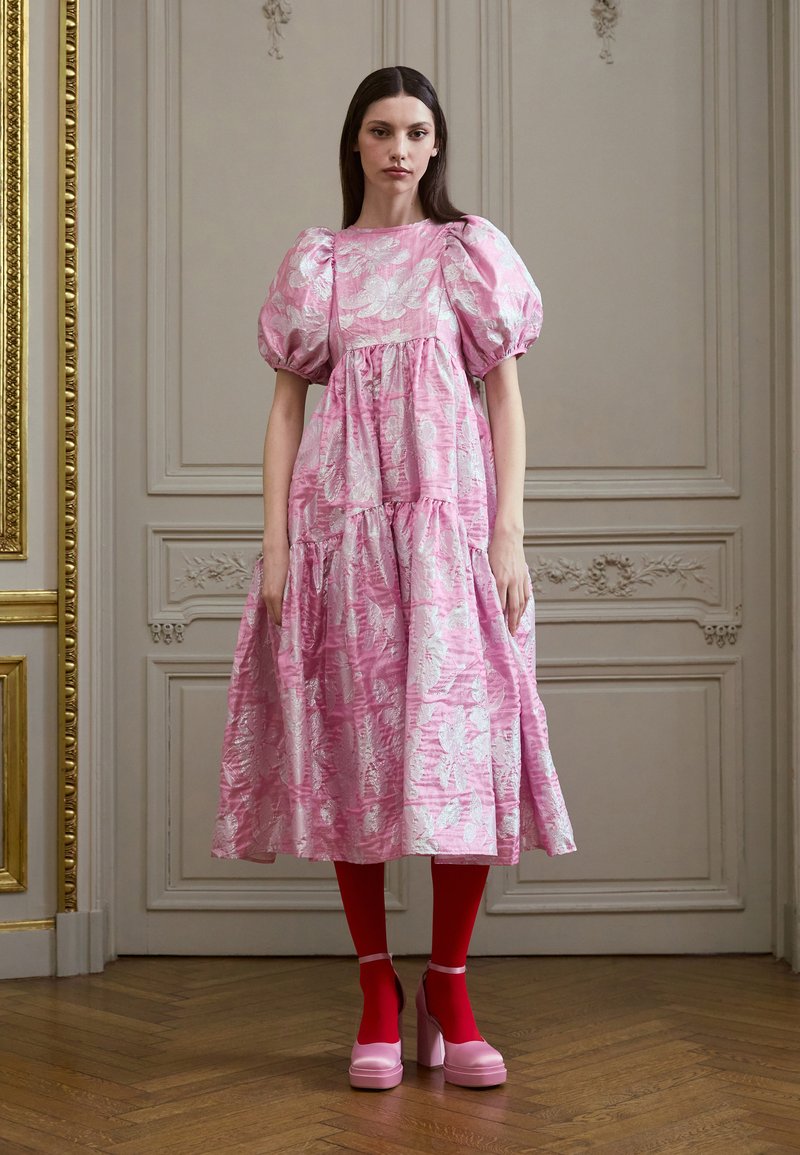 jane by design pink dress Jane Midi Dress The RiverLane