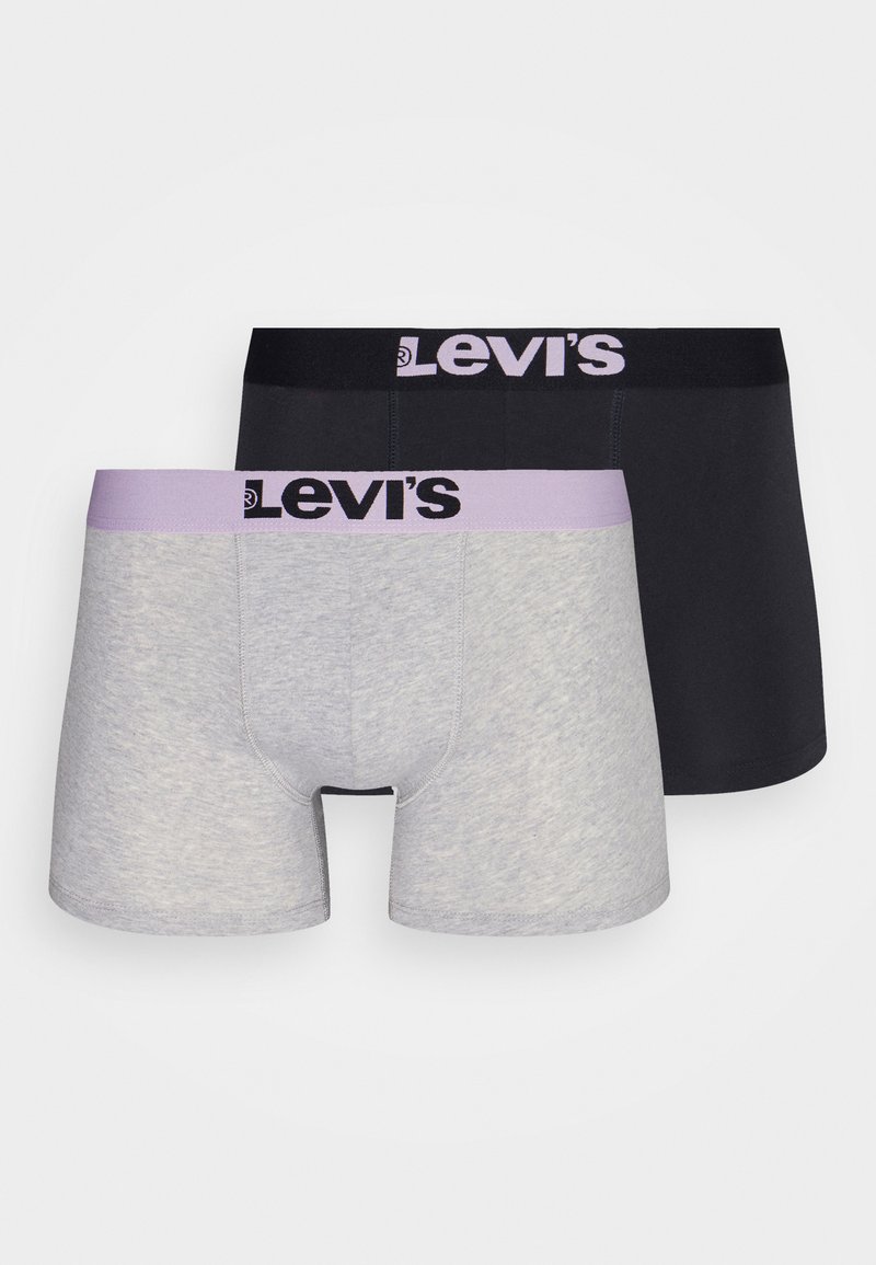 Levi's® SOLID BASIC BOXER 2 PACK - Trunks - light grey melange/orchid bloom