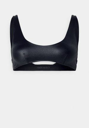 Calvin Klein Swimwear LONGLINE TRIANGLE - Góra od bikini - black