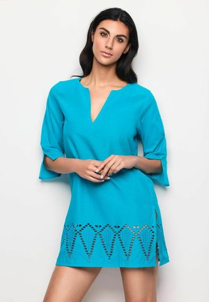 GLAM  - Jurk - turquoise plain