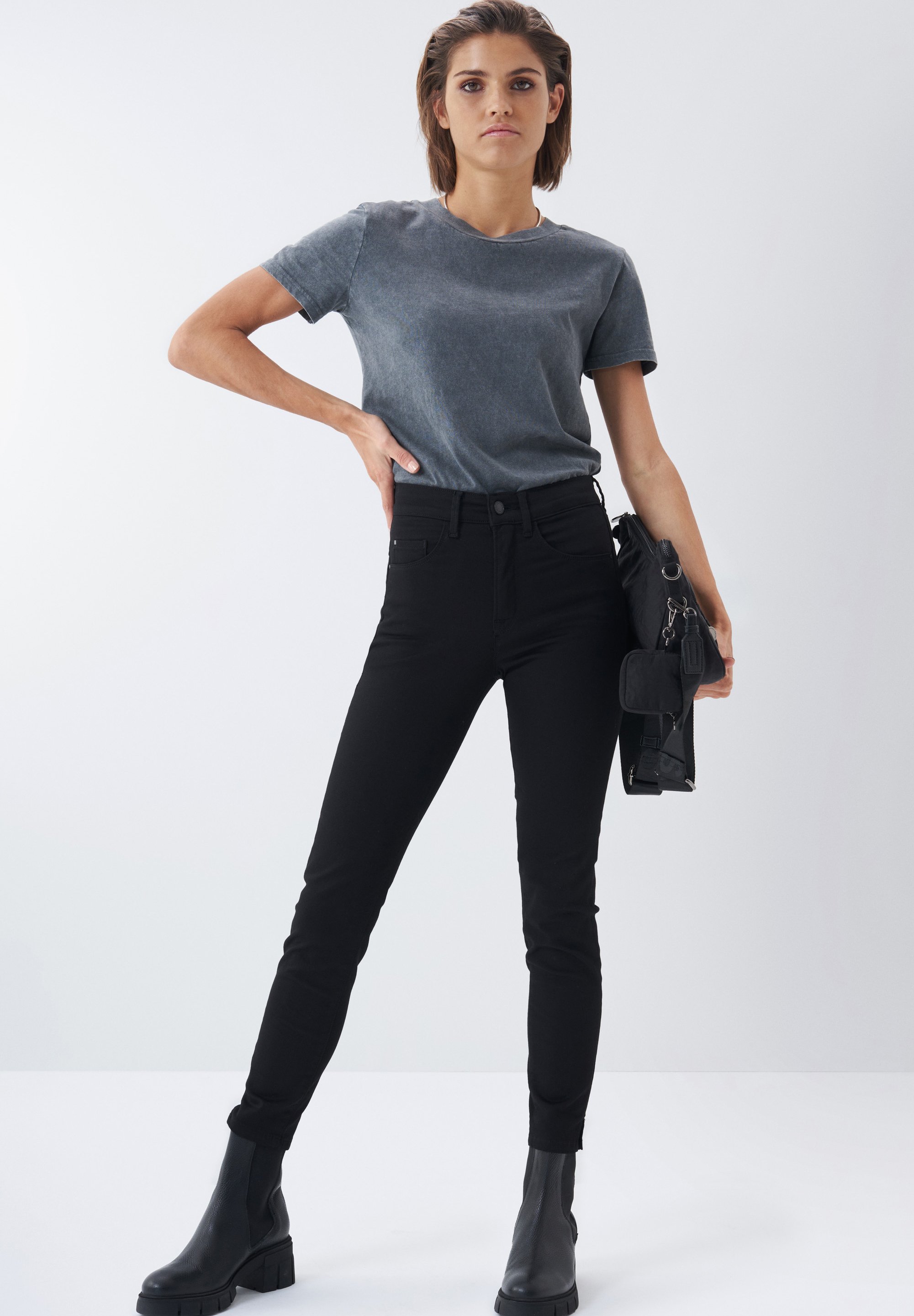 Salsa SECRET GLAMOUR PUSH IN CAPRI - Jeans Skinny Fit - black - Zalando.de