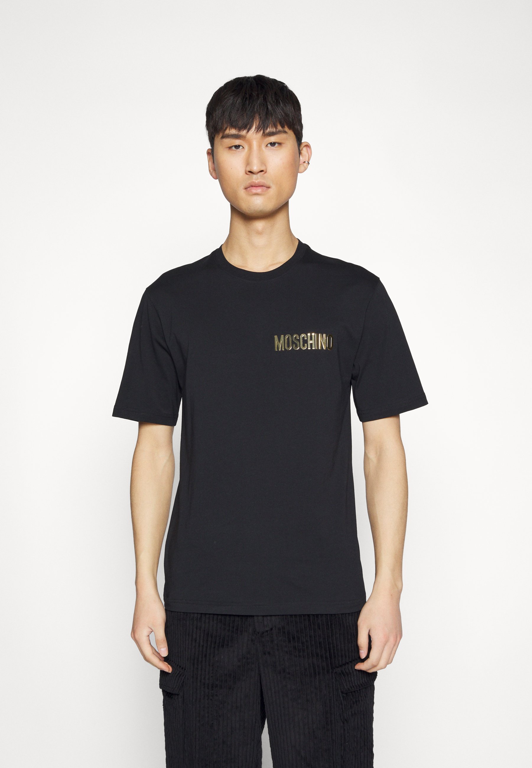 moschino t shirt black and gold
