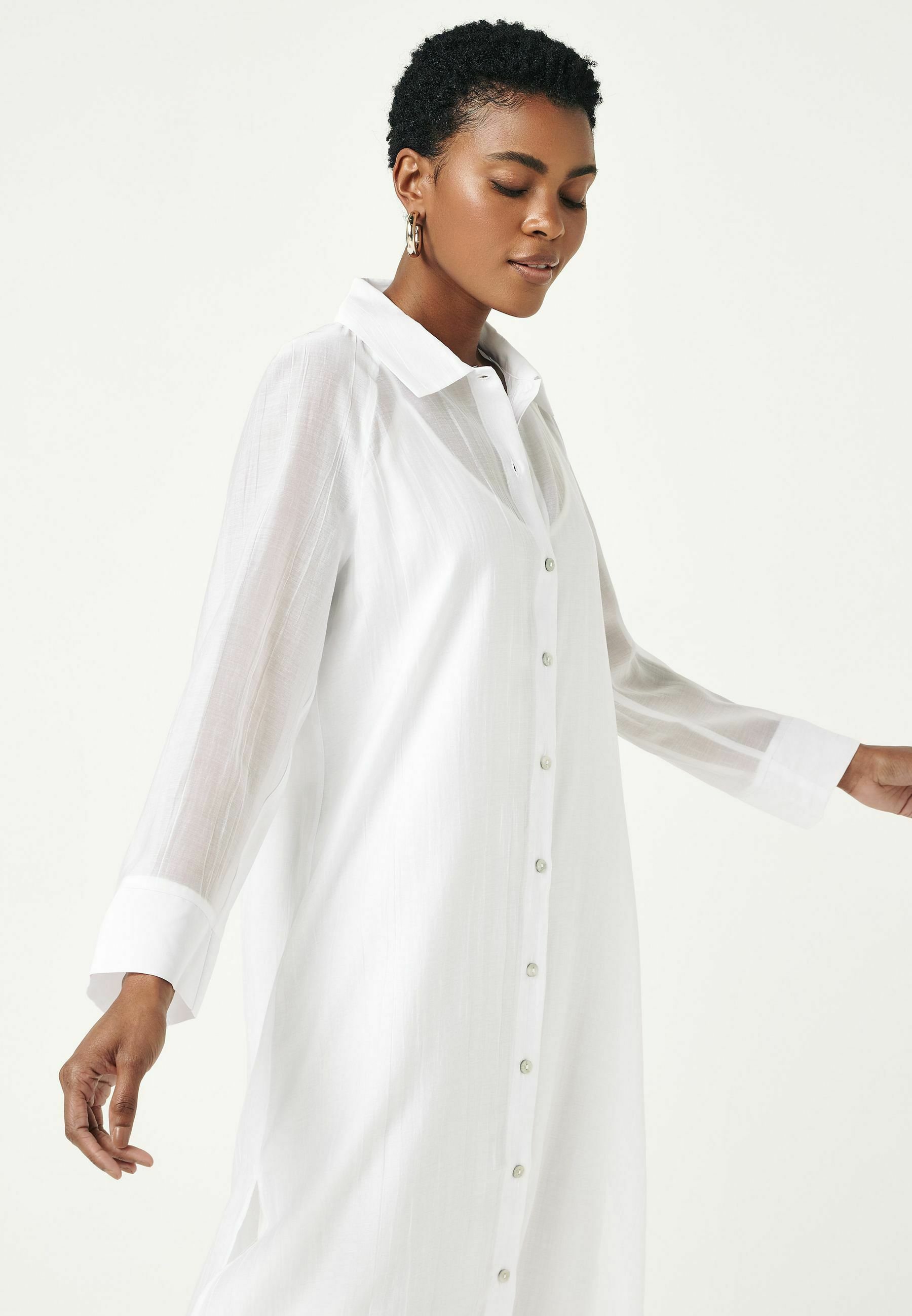 Next LONGLINE - Shirt dress - white 