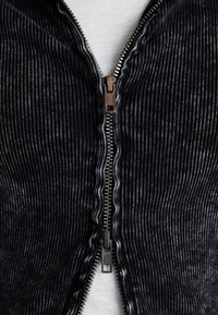 Weekday DYED FITTED ZIP HOODIE - Gilet - black