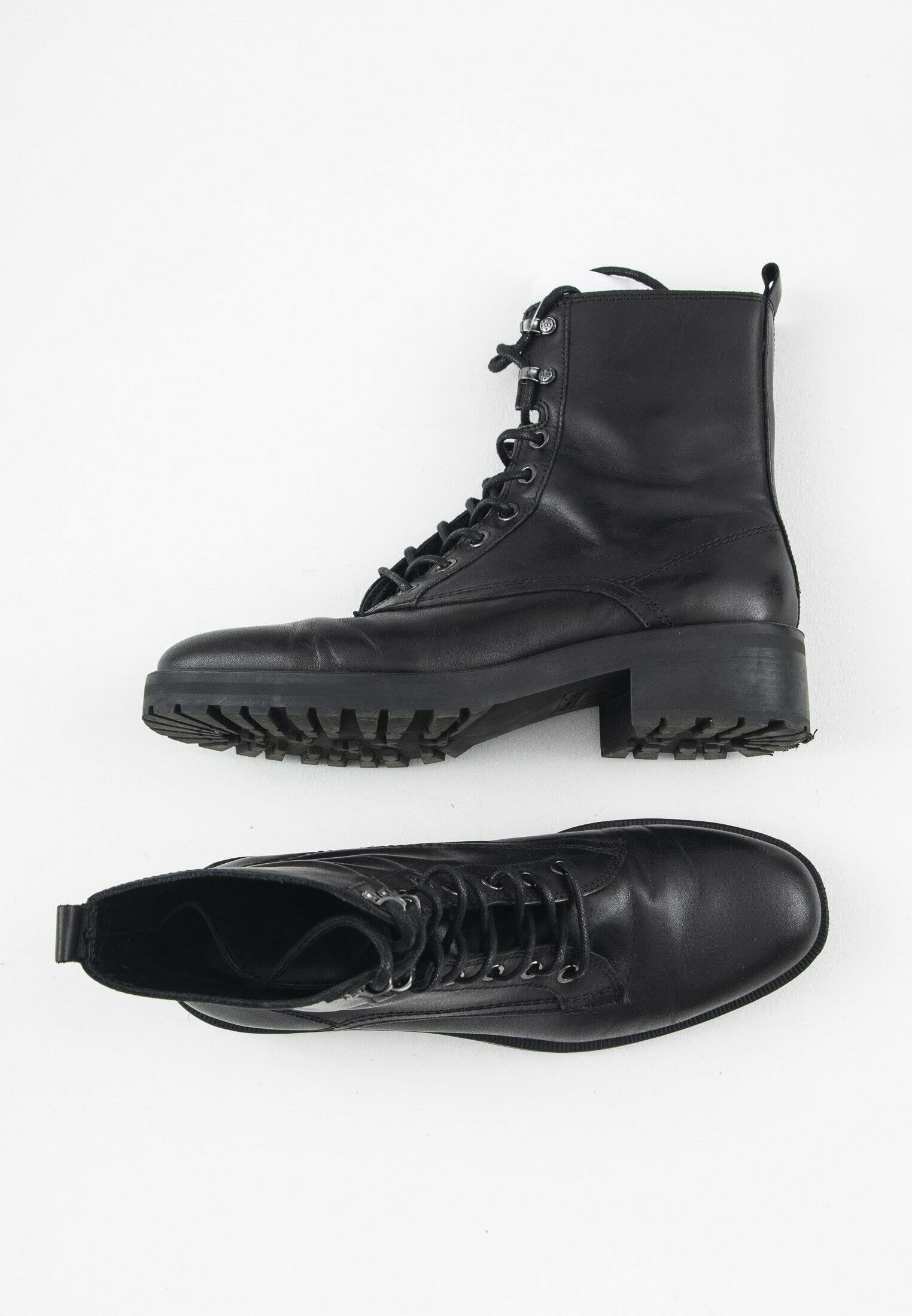 Massimo Dutti Botines con cordones - black/negro - Zalando.es