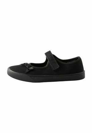 Next, WIDE FIT (G) FIT - SCHOOL BOW PLIMSOLL SHOES - Baby shoes - black
