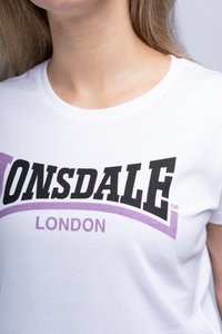 Lonsdale ACHNAVAST - Tričko s potlačou - white black lilac