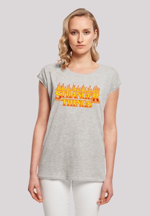 STRANGER THINGS FIRE LOGO WOMEN NETFLIX TV SERIES - Print T-shirt - heather grey