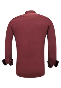 Local Fanatic SATIJN - Zakelijk overhemd - bordeaux/bord