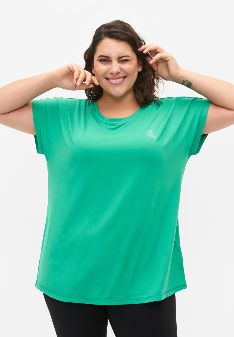 Active by Zizzi KURZARM - Jednoduché tričko - mint