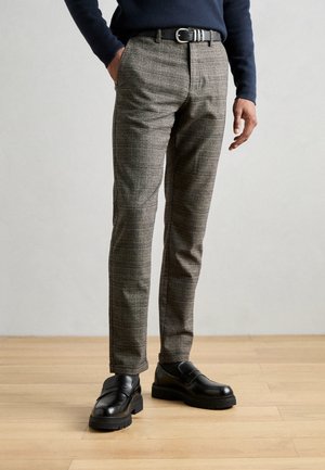 CHECK PANTS - Stoffhose - brown