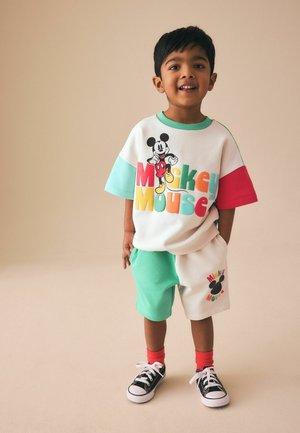 Next, REGULAR FIT - MICKEY SHORT SLEEVE CREW AND SHORTS SET . - Short - colour block