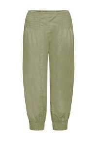 PULZ JILL WIDE CAPRI Shorts deep lichen green/verde bosco