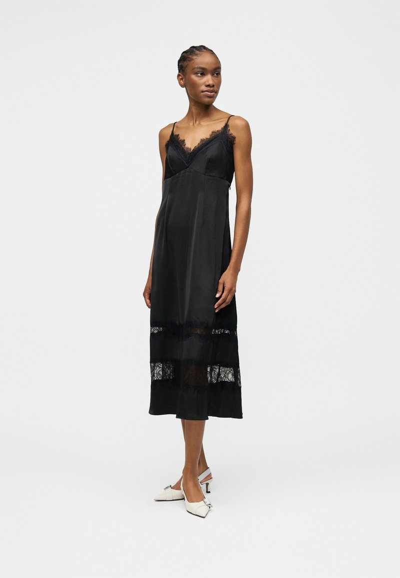 kate spade new york SLIP DRESS WITH TRIM - Day dress - black - Zalando.ie