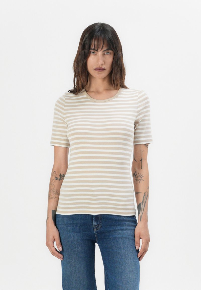 Gant T-shirt print zandkleur