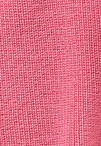 Gestructureerde stof in een zachte roze tint, met een strak geweven patroon en zichtbare vezelstructuur; gladde en licht glanzende afwerking.