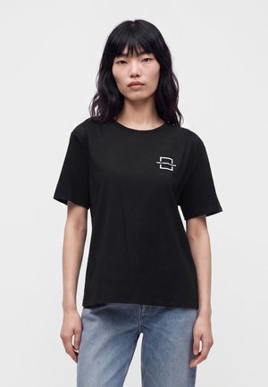 Karl Lagerfeld Jeans, SQUARE LOGO TEE - T-shirt basique - black