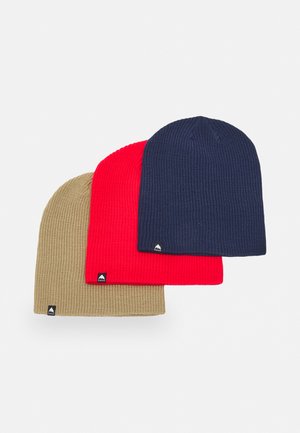 UNISEX 3 PACK - Beanie - tomato/kelp
