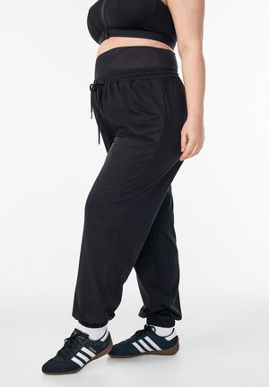 Active by Zizzi MIT BREITEM BUND - Pantalones deportivos - black