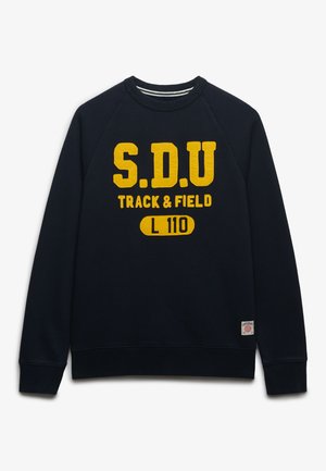 Superdry & Co, SUPERDRY ATHLETIC FELT APPLIQUE CREW NECK SWEATSHIRT.. - Sudadera - eclipse navy