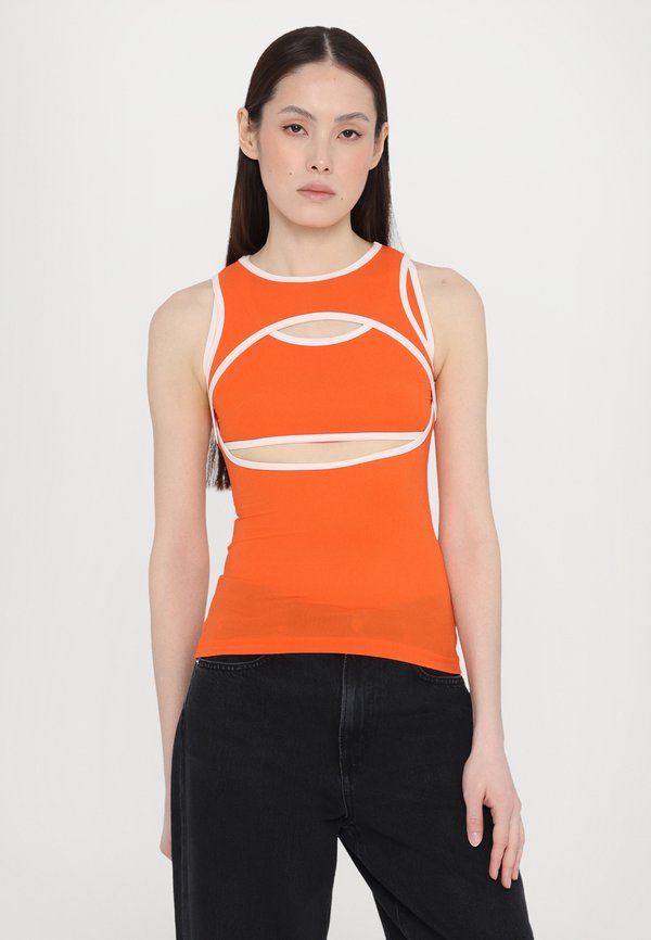 STRETCHY COMBINED 2-IN-1 - Top - bright orange4
