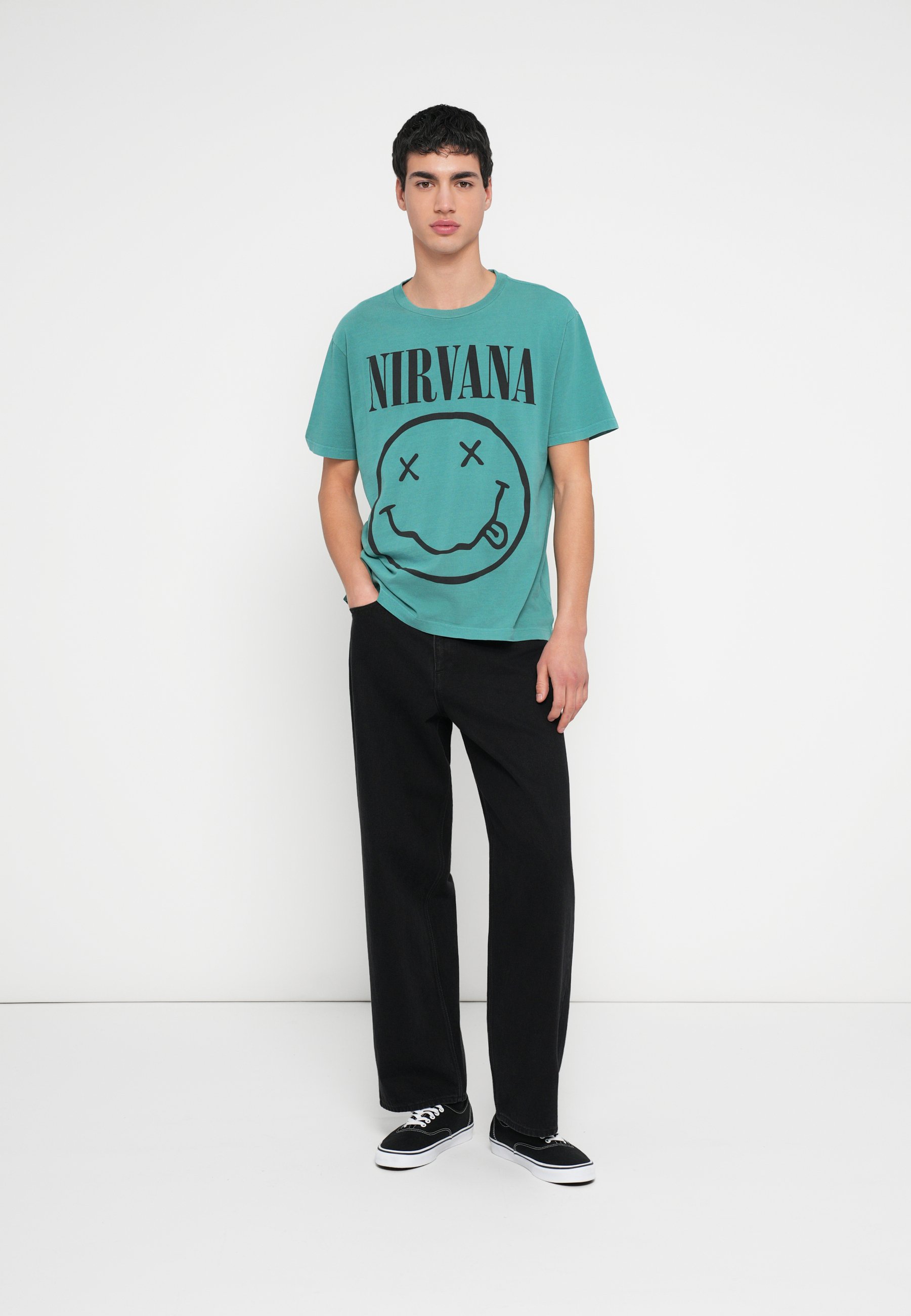 GAP NIRVANA - Print T-shirt - turquoise smoke/turquoise - Zalando
