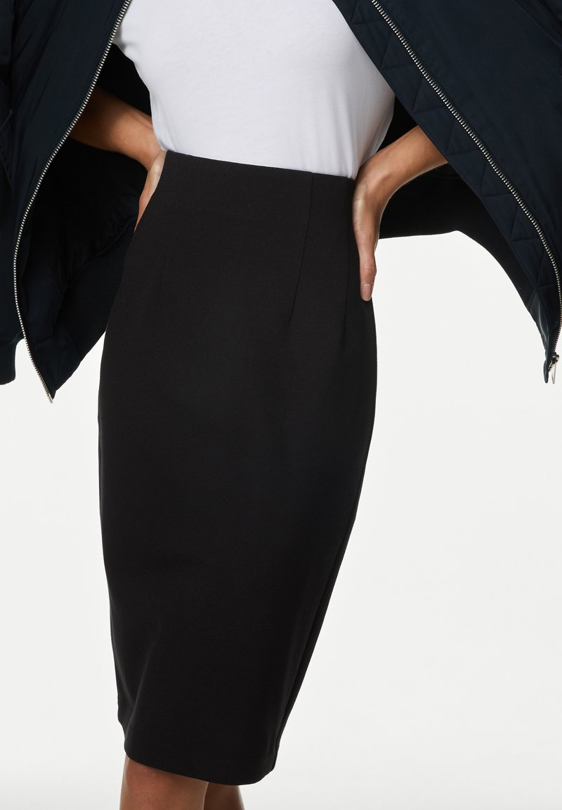 Gonna A Mata A Fessura In Pelle Finta Bodycon Midi In Alto In - Foto 3