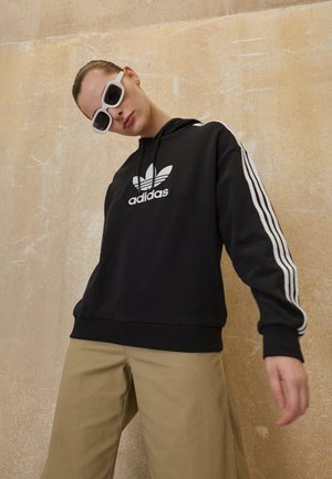 adidas Originals ADICOLOR TREFOIL HOODIE - Sweat ?� capuche - black/noir - ZALANDO.FR