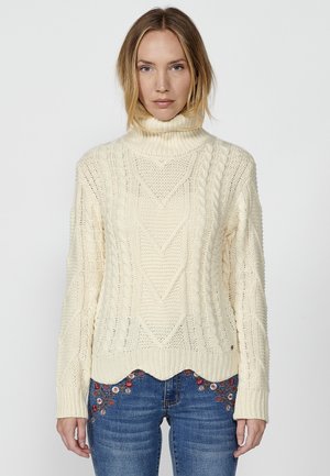 TURTLENECK  - Svetrík - crudo offwhite