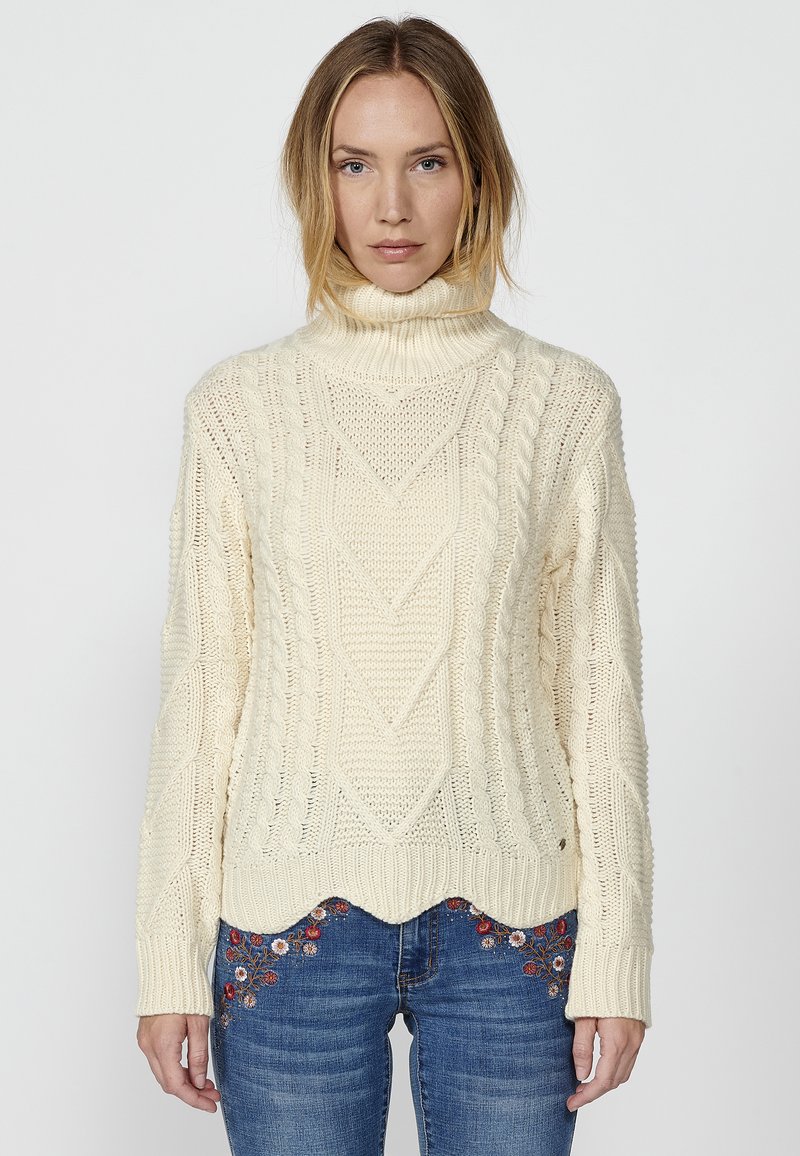 Koroshi TURTLENECK  - Pulover - crudo offwhite